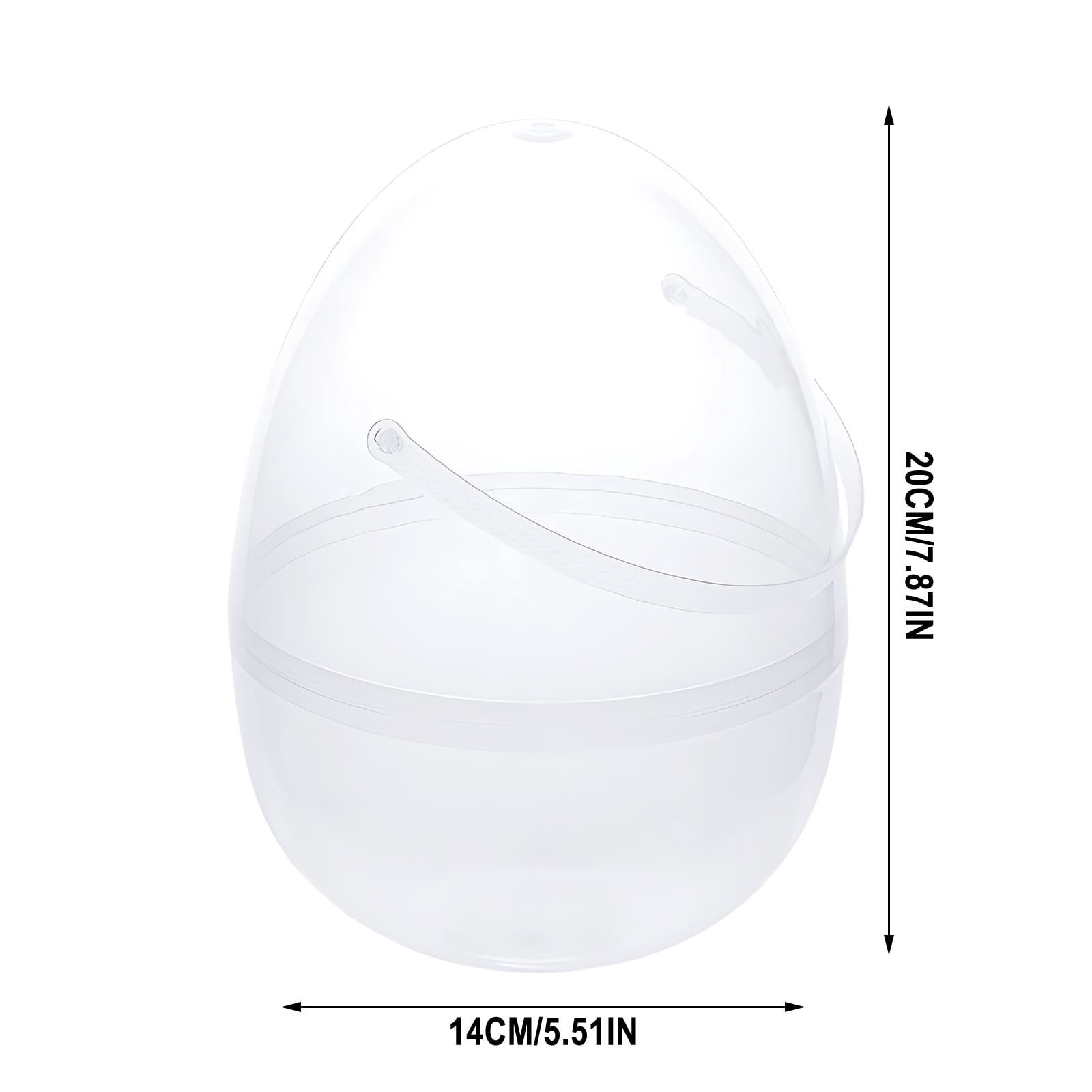 Lunxisen 6 Pcs Easter Egg Storage Container Transparent Portable Twist Lock Design for Holiday Decoration and Organization