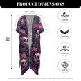 thumbnail image 6 of SCRAWLGOD Skull Rose Print Womens Swimsuit Cover Up Open Front Loose Swimsuit Coverup Soft Breathable Beach Cover Up for Pool Party, 6 of 6