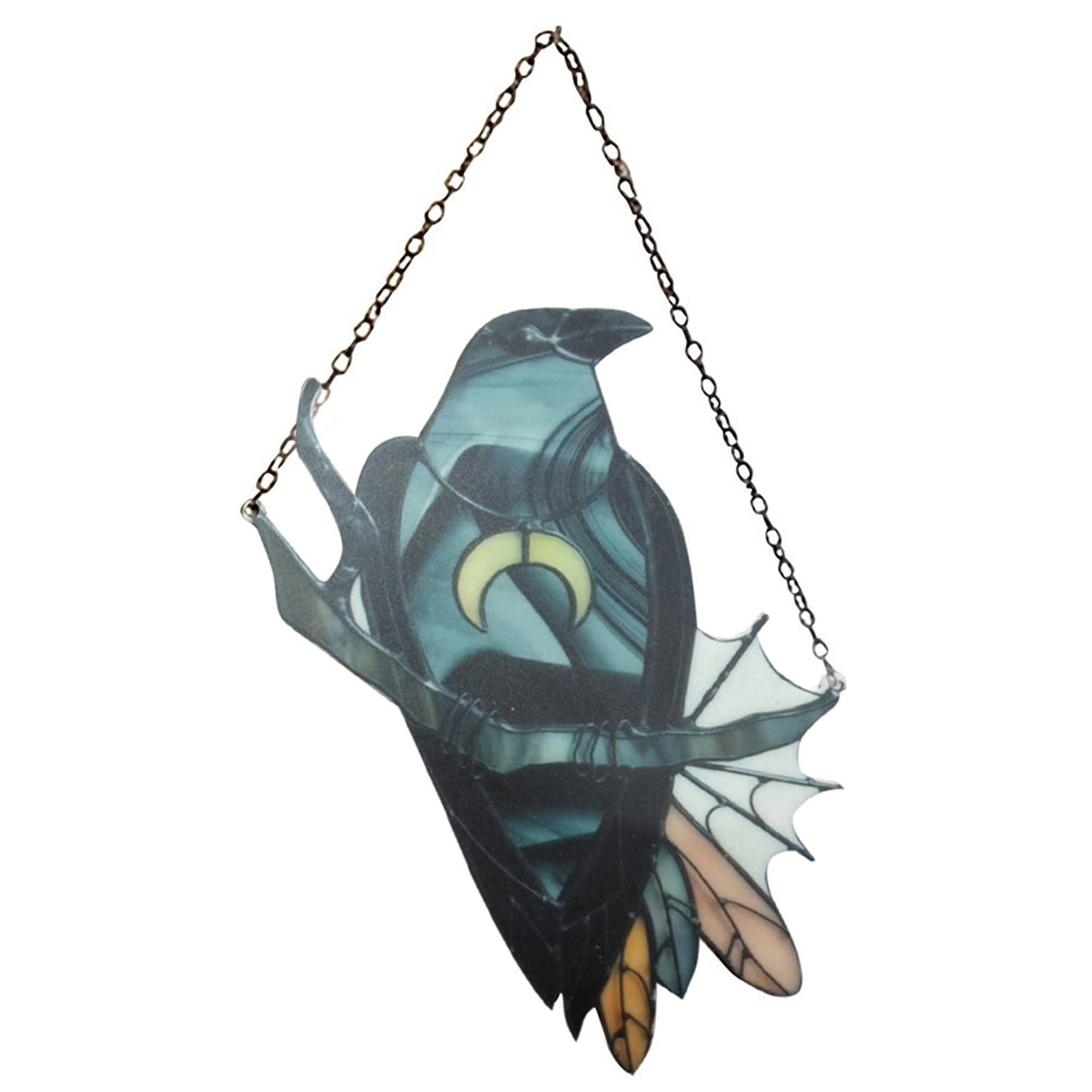 amousa Mysterious Crow Witch Decoration Crafts Hanging Crow Witch