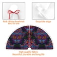 thumbnail image 4 of Rocae Paisley And Owls for Christmas Tree Skirt with Pom Pom Trim for Holiday Party for Holiday Home Decor Indoor Outdoor-36", 4 of 7