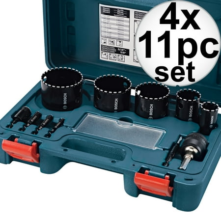 Bosch Tools Hdg11 11pc Diamond Hole Saw Kit 4 Pack Walmart Com