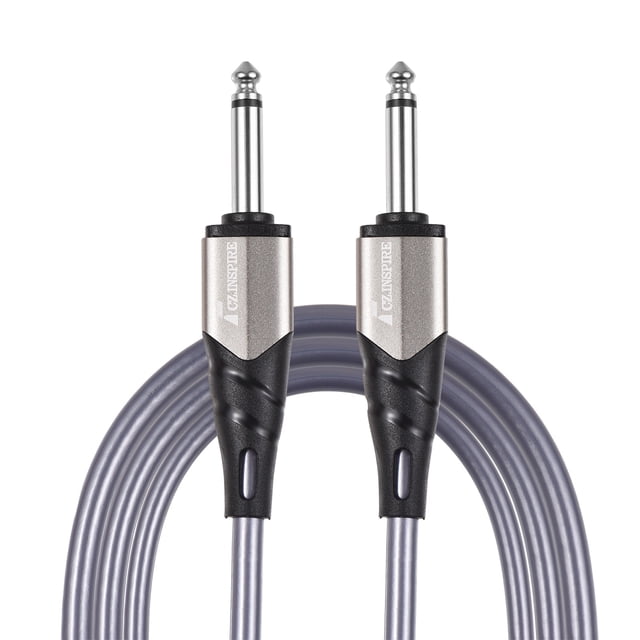 Cable 1/4 Inch Audio Instrument Cable 10ft Noise Reduction Dual Straight Interface 6.35mm Mono Waterproof Guitar Cable Compression Resistant Professional Audio Interconnect Cord