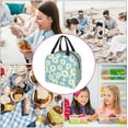 thumbnail image 4 of Sunyuer Insulated Lunch Bag for Women, Daisy Lunch Box, Waterproof Reusable Tote Bag with Pocket, Picnic, 4 of 4