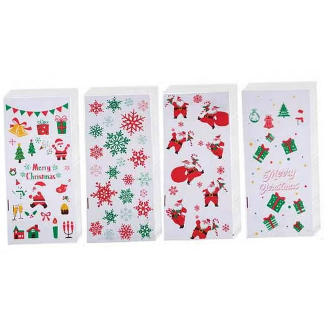 100 bolsas de regalo de Navidad, bolsas de caramelos, organizador de bolsas de caramelos multiusos, bolsas de galletas para regalos, bolsas de