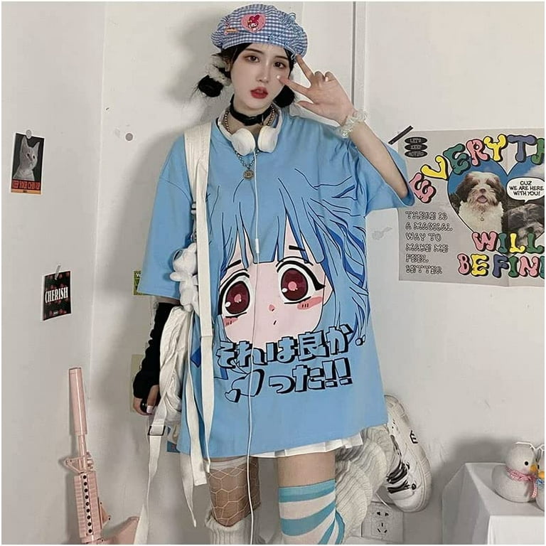 DanceeMangoo Men Women Hip Hop Preppy Y2K T-Shirt, Harajuku Vintage Korean  Emo Alt Short Sleeve Shirt Tee Top Streetwear