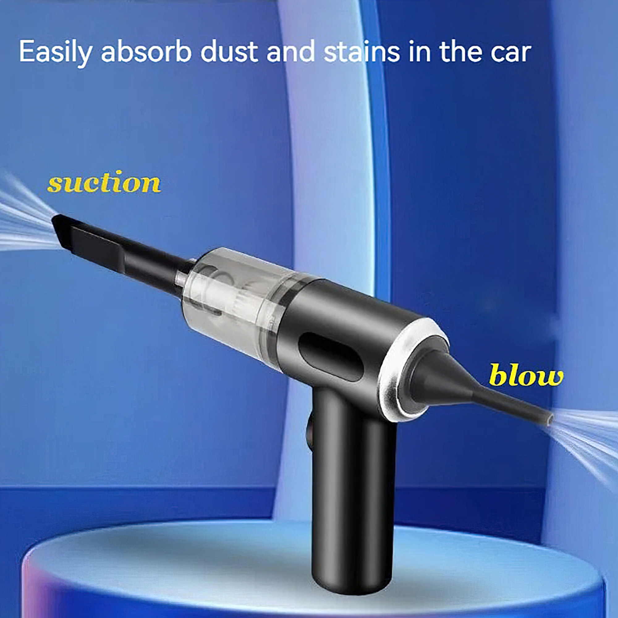 High Power Vacuum Cleaner, Mini Cordless, 2000PA Strong Suction, Rechargeable Portable Dust Collector, for Cars, Keyboard Gaps