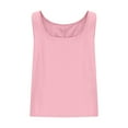 thumbnail image 6 of Caywon Women's Solid Color Casual Summer Crew Neck Linen Cotton Tank Top Reversible Button Design Sleeveless Soft Breathable Blouse for Daily Wear, 6 of 9