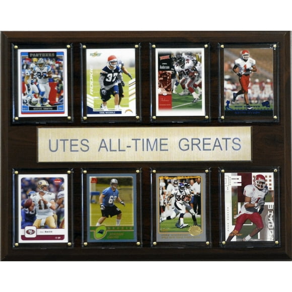 Placa coleccionable de C&I Football Utah Utes, los mejores jugadores de todos los tiempos de la NCAA