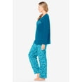 thumbnail image 3 of Dreams & Co. Plus Size Long Sleeve Knit PJ Set, 3 of 6