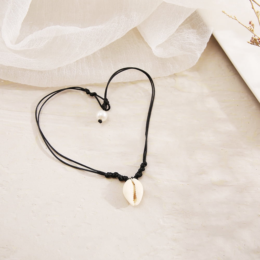 Beach Shell Rope Necklace Seashell Necklaces Jewelry For Women And Girls