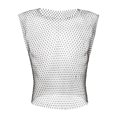 thumbnail image 4 of Siilsaa Rhinestone Mens Tank Tops Sheer Mesh See Through Fishnet Sparkly Rave Outfit Festival Crop Men Shirt Sexy Club Party Black,S, 4 of 4