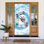 Ghostbusters-Cartoon Door Cover Decorated Banner Tapestry Home Decoration Holiday Party Supplies Door Banner Porch Sign Banner 72.8 x 35.4 Inch