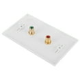 thumbnail image 4 of zhangqiuzhi Multi Functional 2 RCA Interfaces Wall Plate Panel for Office Building US Standard, 4 of 9