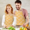 thumbnail image 3 of Yellow Daisy Flower Retro Pattern Apron-Garden Aprons for Women with Pockets-Cotton Linen Waterproof Kitchen Cooking Gardening Aprons Adjustable for Kitchen,Cooking,BBQ and Salon 33x27 Inch, 3 of 7