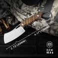 thumbnail image 3 of Kizer Fixed Blade Knife Little Rhino, AEB-L Steel Burlap Micarta Handle Pocket Tactical Knives, 1065A4, 3 of 10