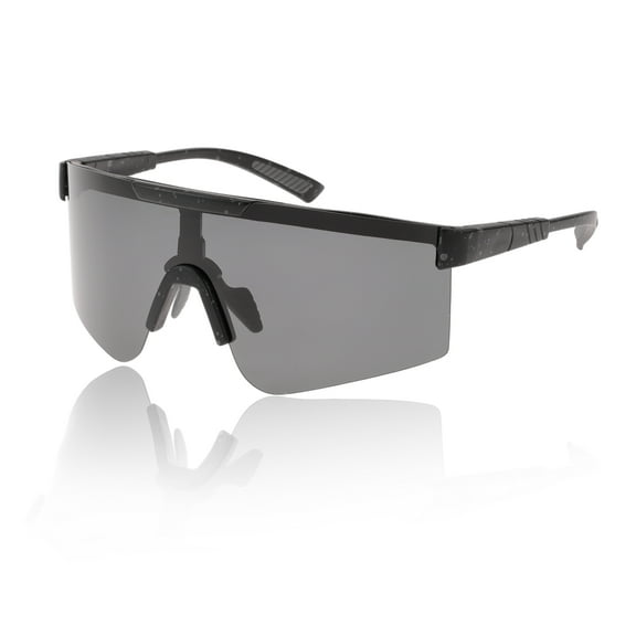 Unique Bargains 1Pc Motorcycle Riding Goggles Anti-glare Tri-acetel Cellulose PC Deep Gray Lens Black Frame