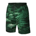 thumbnail image 4 of Salouo Ferns Leave Green Foliage Pattern Swim Trunks for Men,Men's Hawaiian Bathing Suit Swimsuits Quick Dry Swimming Board Shorts Beach Shorts with Pockets-Small, 4 of 6