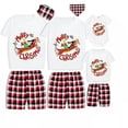 thumbnail image 1 of Pijama familiar a juego de Navidad, Conjunto de pijama corto gris de Feliz Navidad, Dachshund, 1 of 3