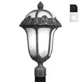 thumbnail image 1 of Rose Garden F-3710-BLK-AB Large Post Mount Light with Alabaster Glass-Black, 1 of 1