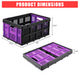 thumbnail image 4 of Foldable Collapsible Basket with Handle, Stackable Utility Crate for Home Office Kitchen Farm Camping Classroom Storage, 4 of 8