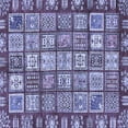 thumbnail image 1 of Ahgly Company Machine Washable Indoor Square Abstract Blue Modern Area Rugs, 3' Square, 1 of 4