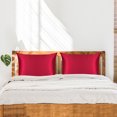 thumbnail image 2 of Unique Bargains Mulberry Silk Pillowcase for Hair and Skin Queen Size Red 1Pcs, 2 of 8