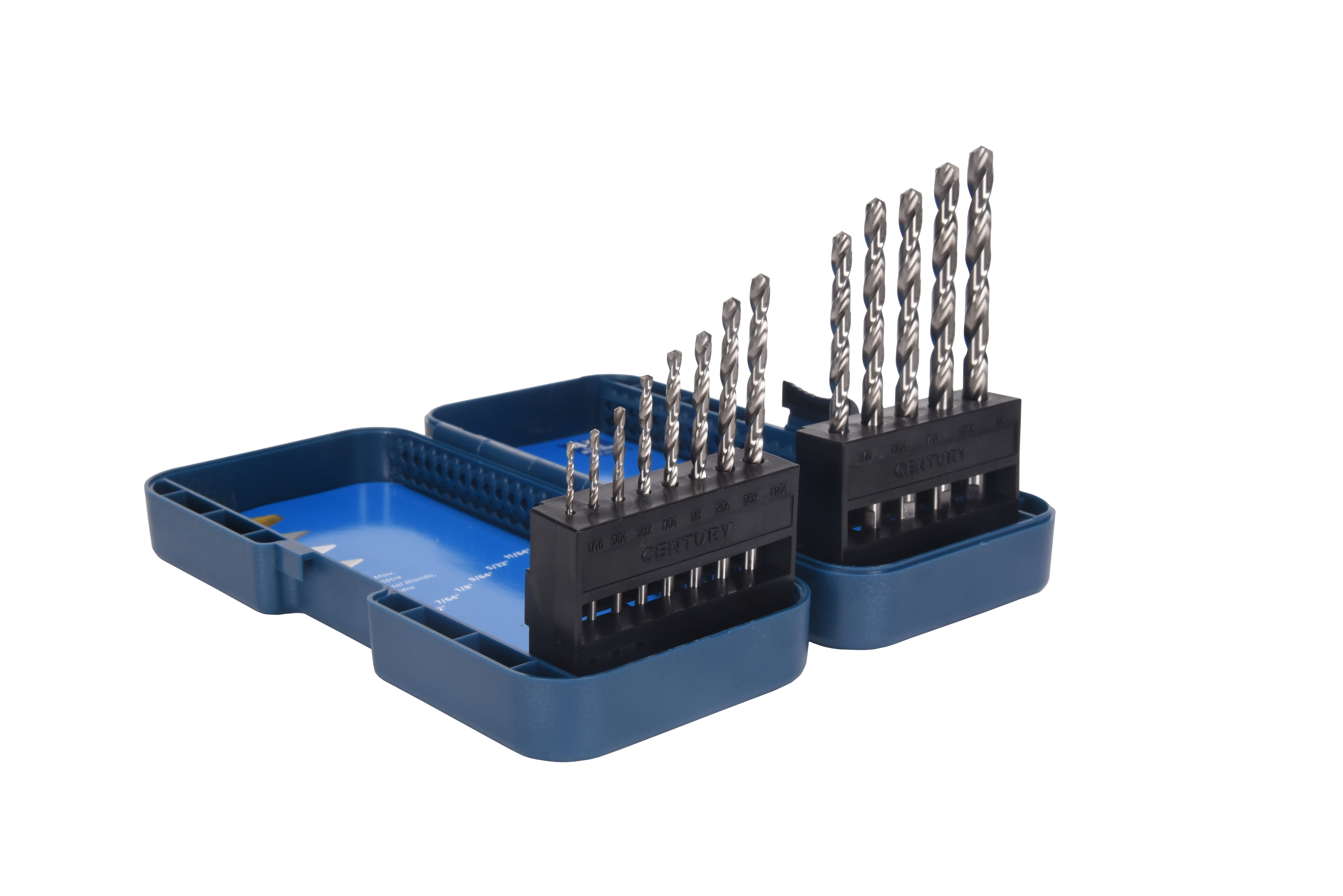 Century Drill & Tool 22713 Brite Drill Bit Set, 13 Piece, High Speed Steel Drills for Wood and Metal