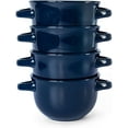 Kook Large Ceramic Soup Bowls with Handles, 18 oz, Oven Safe, Microwave