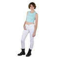 thumbnail image 2 of Socal Look Women's Sleeveless Crew Neck Sweater Top in Stretchable Viscose Blend Aqua Sky, L, 2 of 7