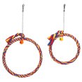 thumbnail image 2 of Come With A Hanging Hook Bird Swinging Rope, Durable Easy To Install  Swing Toy,  For Bird Orange+Green,Blue+Red, 2 of 8