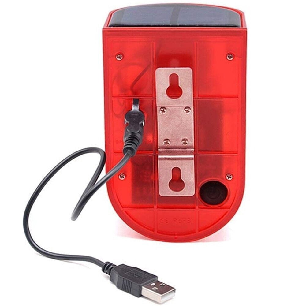LINKPAL Solar Motion Sensor Alarm with LED Warning Strobe Light, Security Outdoor Device for Home, Warehouse, and Farm