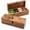 Classic Floral, variant on INANOSA Handmade Acacia Wood Tea Organizer, 4 Compartment Tea Caddy Box with engraving (Classic Floral, 4 Compartments)
