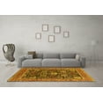 thumbnail image 3 of Ahgly Company Machine Washable Indoor Rectangle Oriental Yellow Industrial Area Rugs, 7' x 10', 3 of 4