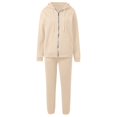 thumbnail image 5 of Uqiangy Sweatsuits Women 2 Piece Outfit Women's Sweatshirts Oversized Casual Loose Solid Soft Sweatshirts for Women 2 Piece Sets for Womenn 2025 Fall Trendy Long Sleeve Khaki XL, 5 of 7