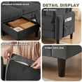 thumbnail image 6 of Soscana Convertible Sectional Sofa & Accent Chair,3 Seat L Shaped Couch with Reversible Storage Ottoman&Side Pockets, for Living Room Office Apartment Apt, 6 of 8