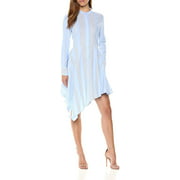 BCBGMax Azria Women's Rayanne Asymmetrical Shirt Dress, Oxford Blue, XS