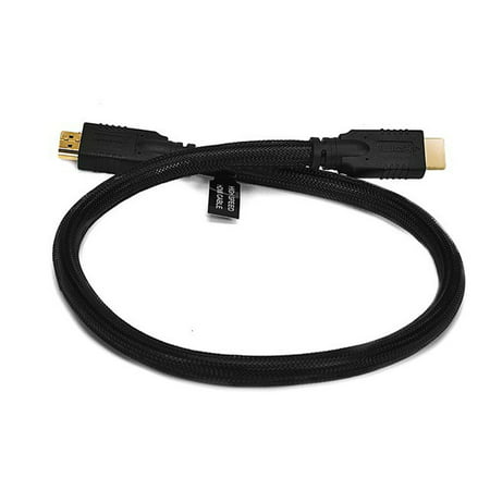 Monoprice Commercial Series High Speed HDMI Cable, 4K @ 24Hz, 10.2Gbps, 24AWG, CL2, 2ft, (Best Monoprice Hdmi Cable)