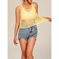 thumbnail image 3 of Women's Sleeveless Openwork Knit Top Lightweight Beach Cover-Up, 3 of 5