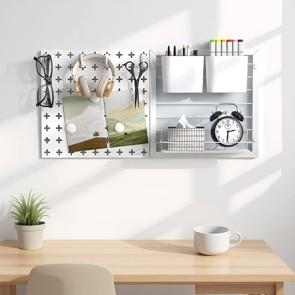 Barara King Pegboard Combination Kit Combination Wall Organizer with Magnets and Hooks