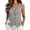 Light Gray, variant on Women's Summer Cotton Linen Vest Tops Business Casual Button Down V Neck Sleeveless Cropped Tank Waistcoat, Orange, Size 2XL