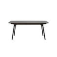 thumbnail image 3 of Modern Extendable Metal-Leg Dining Table - Espresso Oak, 3 of 10