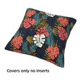 thumbnail image 3 of Throw Pillow Covers, red Banana leaves Soft Square Pillow Cases with Invisible Zipper for Couch Bed Sofa, Farmhouse Fall Home Decor 12"x12", 3 of 7