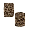 thumbnail image 2 of FOR U DESIGNS Star Leopard Print Stool Covers Rectangle 2 pcs Breathable Saddle Bar Stool Slipcover Removable Height Bar Stools Slipcovers with Elastic Band, 2 of 9