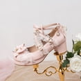 thumbnail image 2 of SACFOF Women's Kawaii Shoes Cross Strap Pumps Cute Ankle Strap Mary Jane Shoes Wedding Lace Mid Chunky Heel Pumps, 2 of 6