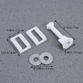 thumbnail image 2 of 6Pcs Plastic Toilet Seat Hinge Bolt Screw with Nuts and Washers Set 39 x 24mm, 2 of 7