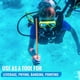 thumbnail image 3 of Varilla de buceo Gold Scuba Point con cordón para aventuras submarinas. Sirena de buceo de aluminio de colores, 3 of 5
