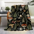 thumbnail image 2 of Wild Forest Mushrooms Blanket Soft Warm Throw Blanket for Couch Sofa Bed Home Mushrooms Decor (Wild Forest Mushrooms, 60x50in), 2 of 6