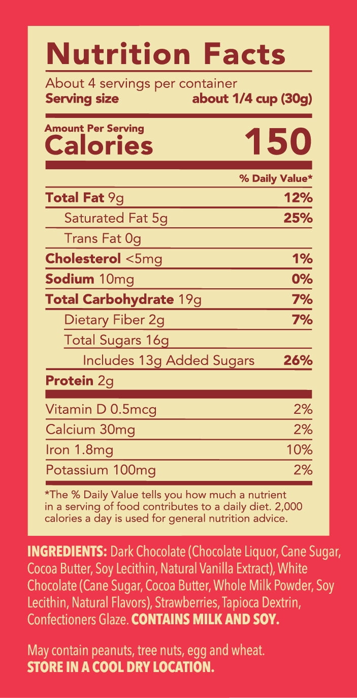 Tru Fru Gluten Free Dark Chocolate Dipped Freeze-Dried Strawberries, 4.2oz