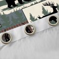 thumbnail image 5 of Feelyou Bear Animal Print Black Out Curtains, Blue Patchwork Buffalo Curtains Pack of 2 (42x63 Each), Rustic Farmhouse Bedroom Curtains, Black Out Curtains Decor, 5 of 7