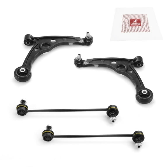 Metrix Premium Chassis Parts - 4 PC Front L R Lower Control Arm Front L R Sway Bar Stabilizer End Link Kit Fits 12-19 Fiat 500